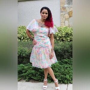 Vintage Floral Dress Size 8 *Read Description!*